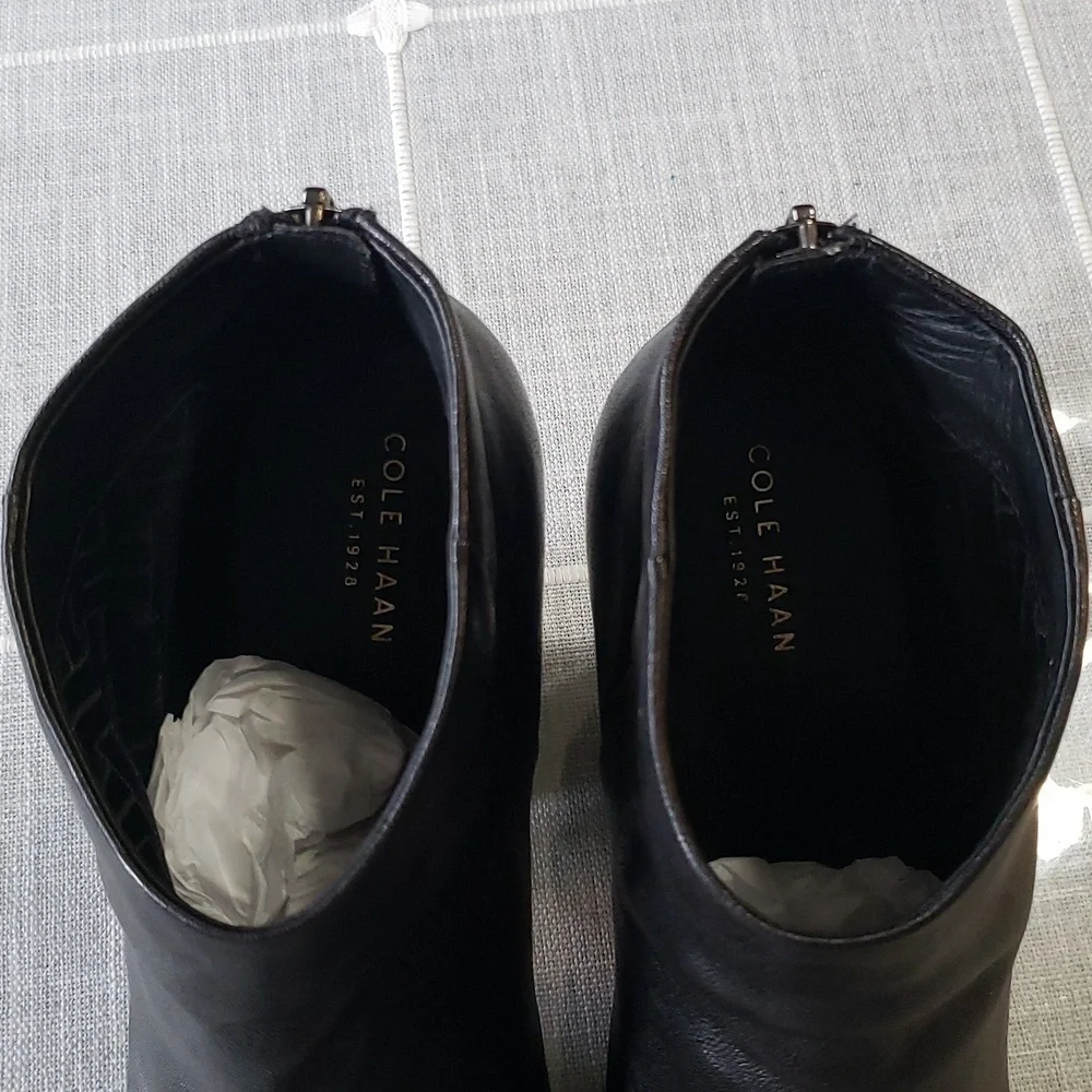 COLE Haan Ankle Booties, Color Black, Size 9